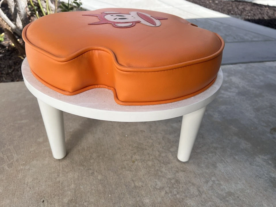 PAUL FRANK Orange foot Stool w/ RED DEVIL Monkey Julius - New In Box - Image 4 of 4