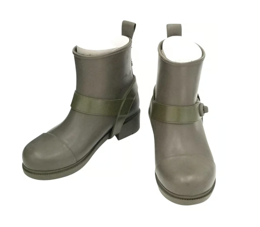 Coach G1834 Moto Rain Boot Olive Green W/Turn Lock Detail Size: US