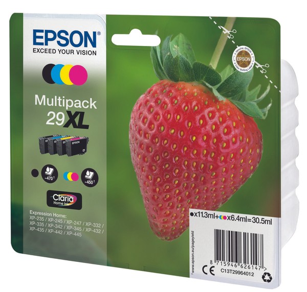 Epson Original 29XL Erdbeere Druckerpatronen - 4Er Multipack (C13T29964012)-image