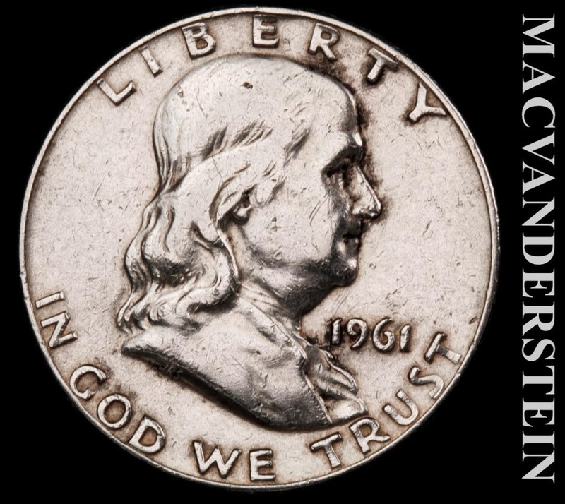 1961-D Franklin Half Dollar- Silver- Scarce Better Date- No Reserve #L9358