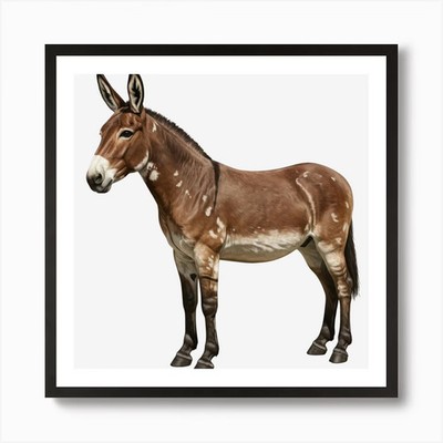 Esel 1 Kunstdruck gerahmt Wandbild Poster Leinwanddruck Bild