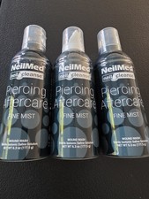 3 X NeilMed Piercing Aftercare Fine Mist Wound Wash 6.3 oz Each,Exp. 7/26 4/27