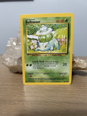 1999 Bulbasaur 44/102 Base Set Pokemon Vintage - Mint Condition 