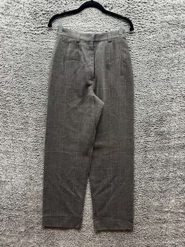 Conjunto de traje blazer y pantalón de lana pata de gallo marrón para mujer talla 38 de Giorgio Armani - Imagen 6 de 24
