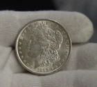 1889 US Morgan Silver Dollar $1 AU (Cleaned)