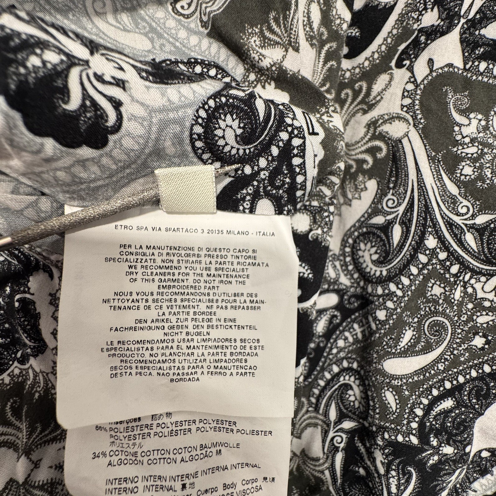 ETRO Milano Elephant Jacket Large Patchwork Boho … - image 10