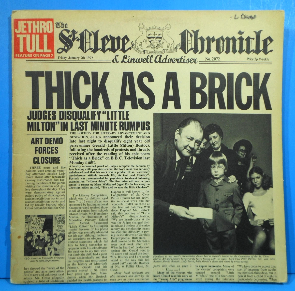 Jethro Tull Thick As A Brick Lp for sale | eBay