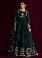 Premium Designer Japan Satin Anarkali Suit With Net Dupatta For Function Wear