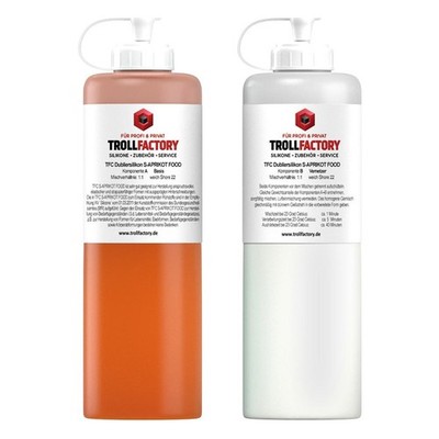 TFC Dubliersilikon S-APRIKOT FOOD Silikon Kautschuk weich Shore 22 1:1  500g