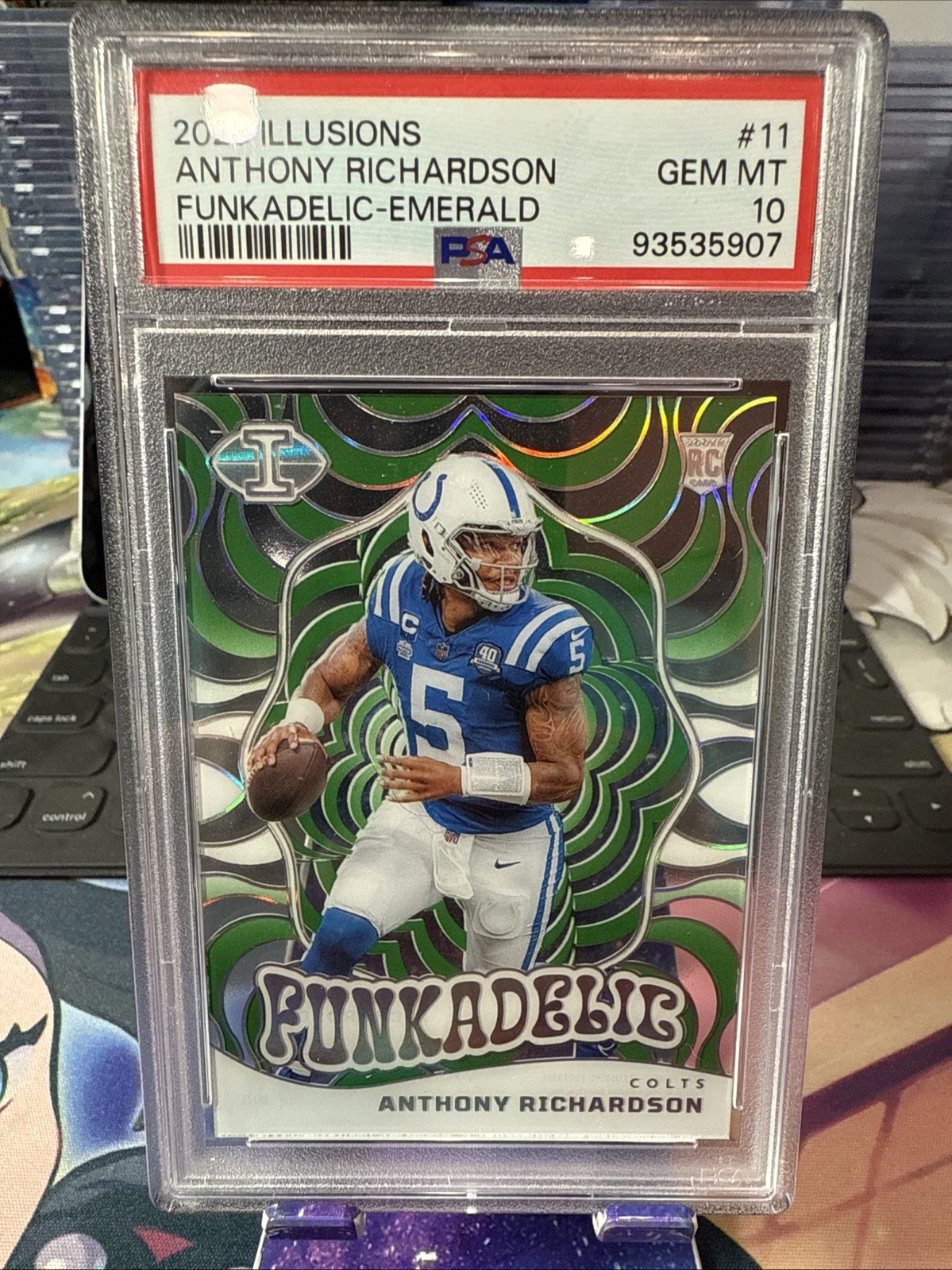 2023 Panini Illusions - Funkadelic Anthony Richardson #11 Emerald (RC)