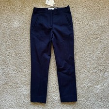 Tory Burch Vanner Pant Navy Blue Tailored Slim Pants Size 0 NWT