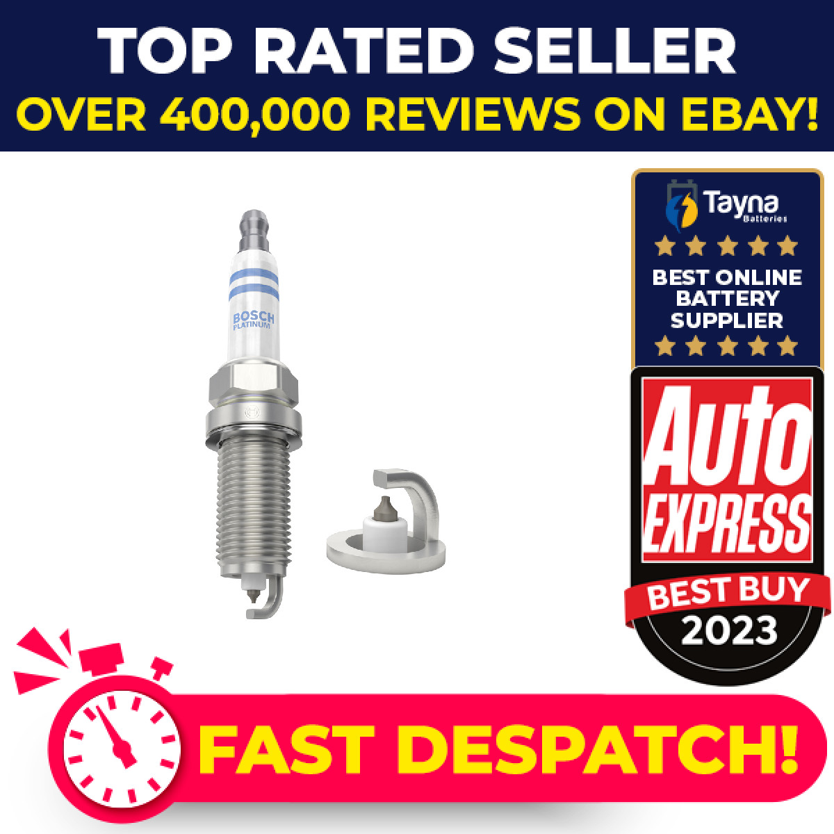 Spark Plugs Set 4x 0242236653 Bosch 12120037663 FR7SPP302U 6752 Quality New