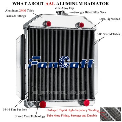 3-Row Radiator For Ford 1949-1953 50 Taunus Custom Flathead Configuration V8 MT
