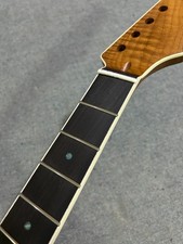 AAAA 22 fret Roasted Flame Maple electric guitar neck Rosewood Binding Satin