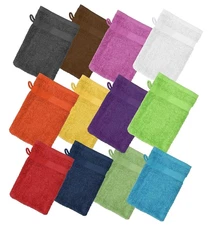 ZUPERIA Premium Bath Mitts - Pack of 12 (6 x 9 Inches) - 100% Cotton