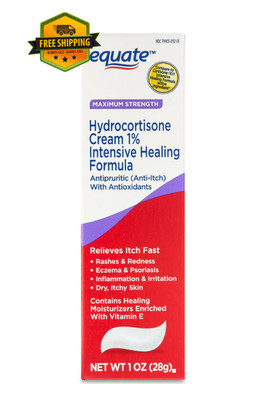 Equate Hydrocortisone 1% Cream 1oz   Max Strength Relief