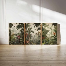 Henri Rousseau Floral Set of 3 Floral Posters Boho Floral Wall Print Botanical A