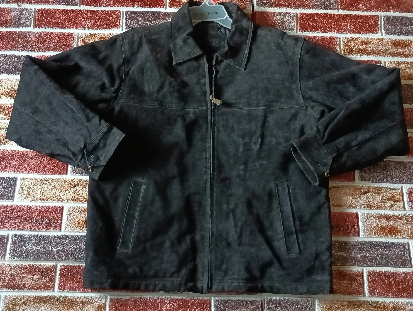 Knightsbridge Men's Black Genuine Leather Full Zip Jacket ,Size S image 1