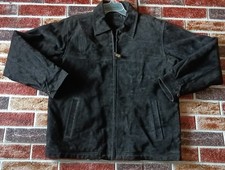 Knightsbridge Men's Black Genuine Leather Full Zip Jacket ,Size S