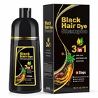 3 in 1 Hair Dye Shampoo Plants Ingredients Instant Color Black/Dark Brown 500ml