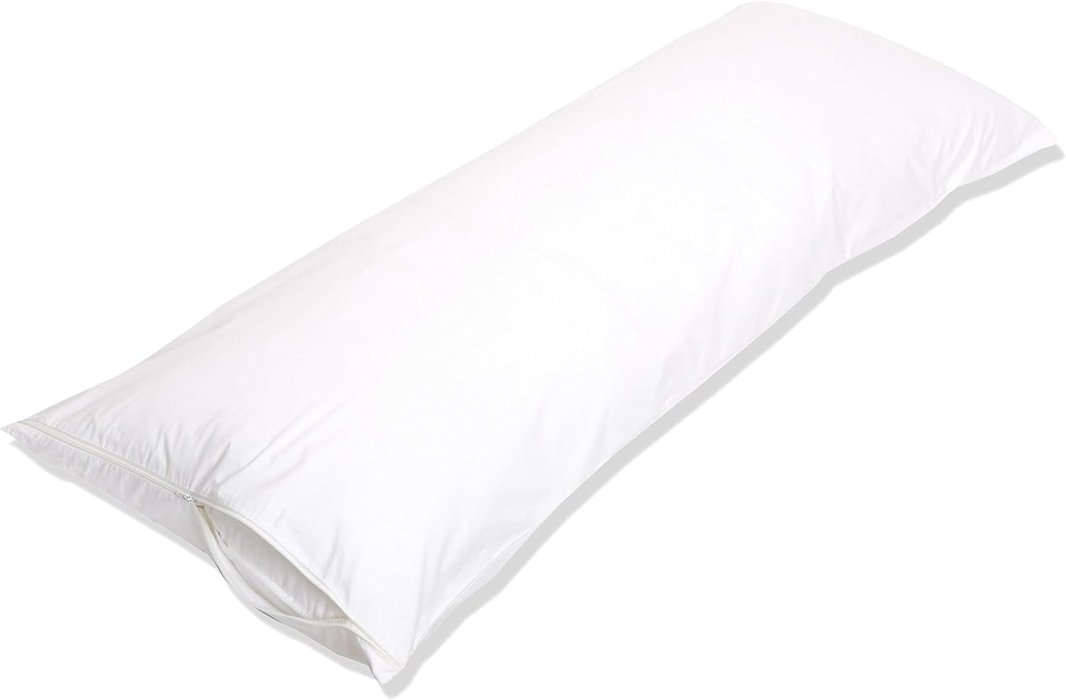 Pillowcase With Zipper, 100% Pillow, White