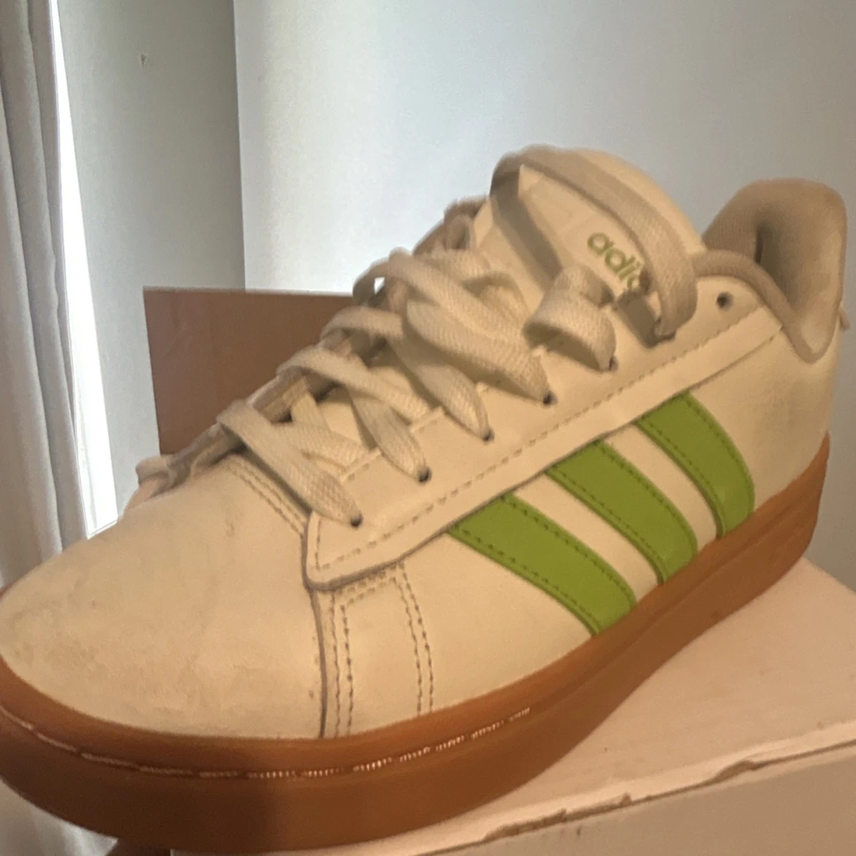 Adidas Grand Court Alpha Off White Semi Lucid Lime Gum W for sale