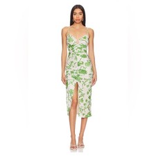 ASTR the Label Palmero Mesh Dress in Taupe Green L