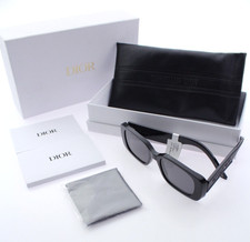 NEW / Christian Dior Wildior S2U Gloss Black/Smoke SQUARE Sunglasses - 53-18-145
