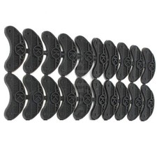 10 Pairs Black Rubber Sole Heel Savers Toe Plates Tap DIY Glue On Shoes Pad A