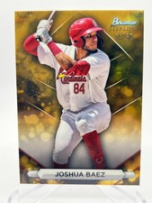 2023 BOWMAN STERLING JOSHUA BAEZ 34/50 GOLD REFRACTOR NO. BSP-97 CARDINALS