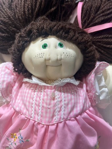 Vintage COPR 1984 MN Thomas Girl Doll Pink Dress Cabbage Patch Kids 16”