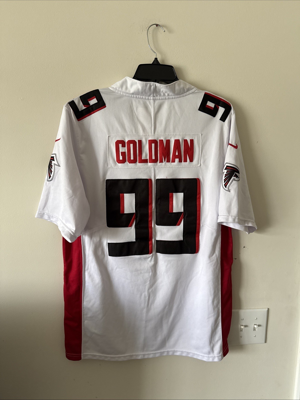 Men's Nike Eddie Goldman #99 Atlanta Falcons Team Game Jersey Sz S - White thumbnail 5