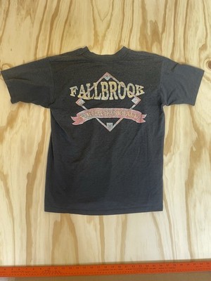 Vintage 80s / 90s Mens Short Sleeve T shirt Fader Slubby Fallbrook Baseball
