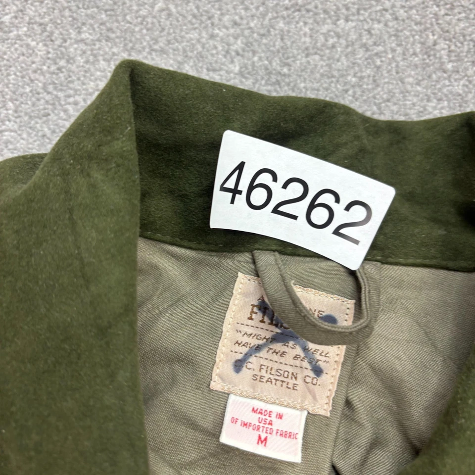 CC Filson Jacket Adult Medium Green Tin Cloth Canvas USA Outdoors Work Men - Image 4 of 4