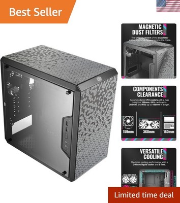 Efficient MasterBox Q300L Micro-ATX: 3-Fan Support & Dust Filter Enhancements