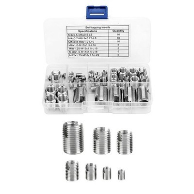 M3-M16 Self-Tapping Thread Repair Kit 50pcs Stainless Steel For Automotive Use