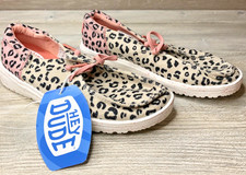 Hey Dude Wendy Youth Funk Leopard Cream/ Pink NWT J3