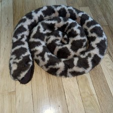 VTG 1980 Snake Dakin Pillow Pets Jaguar Print Stuffed Coiled Rattlesnake Plush