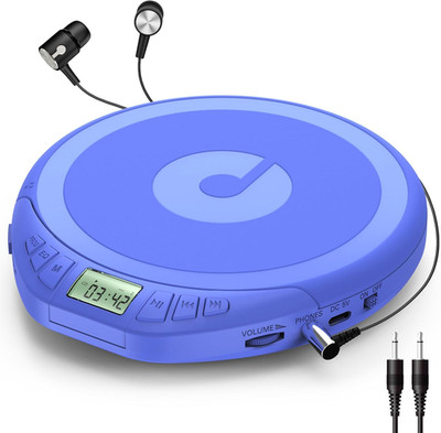 CD Spieler Tragbarer Cd-Player Persönliche CD Players Mit Kopfhörer LCD Display 