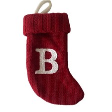 Letter B Wondershop Monogram Mini Christmas Stocking Initial Red Knit Target