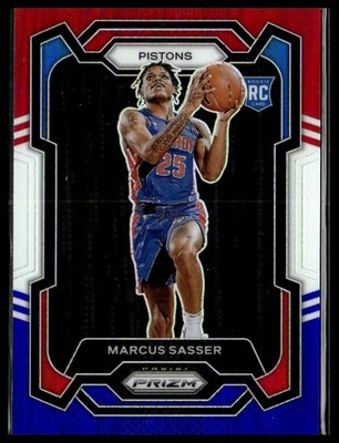 2023-24 Panini Prizm 174 Marcus Sasser Detroit Pistons RC Red White & Blue
