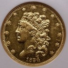 1834 $5 Classic Gold half Eagle, Ngc Au55 bright frosty tough!DavidKahnRareCoins