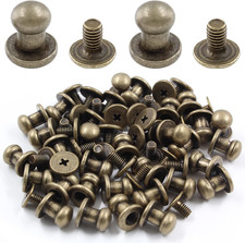 30Set 6Mm round Head Button Studs Bronze Button Stud Screw Leather Button Rivets