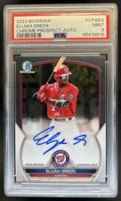 2023 Bowman Elijah Green Chrome Prospect Auto Autograph #CPA-EG Nationals PSA 9
