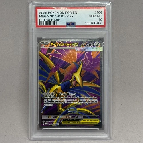 Pokemon - Perfect Order - Ultra Rare - #106 Mega Skarmory ex - PSA 10 Gem Mint