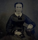 Old Antique Tintype Photo Victorian Woman Lady Seated Lovely Classic Long Dress