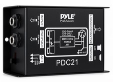 Premium Direct Injection Audio Box - Passive DI Unit Hum Eliminator Black