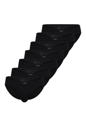 TOM TAILOR Slip Schlüpfer Herren 7er Pack Unterhosen schwarz Baumwolle