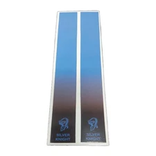 12 Pack 7" Arrow Wraps: SILVER KNIGHT Black To Blue Fade: Vinyl Stickers