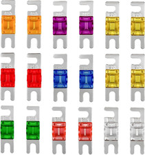 18 PCS Mini ANL Fuse for Car Multipack Plated Blade Colorful
